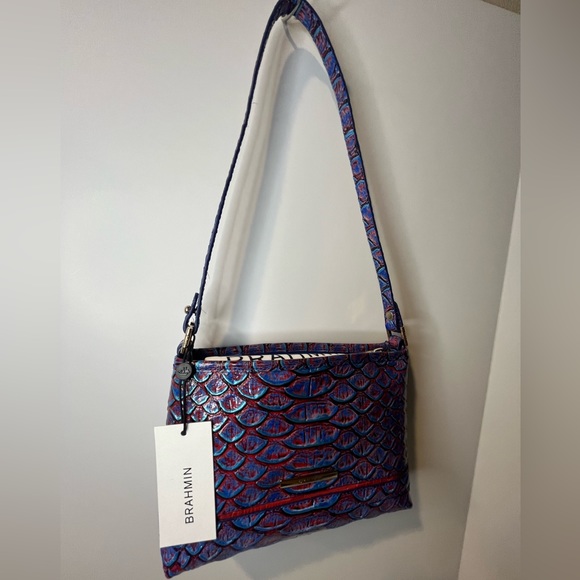 BRAHMIN LORELEI Crock Embossed Genuine Leather Shoulder Bag - Picture 6 of 16